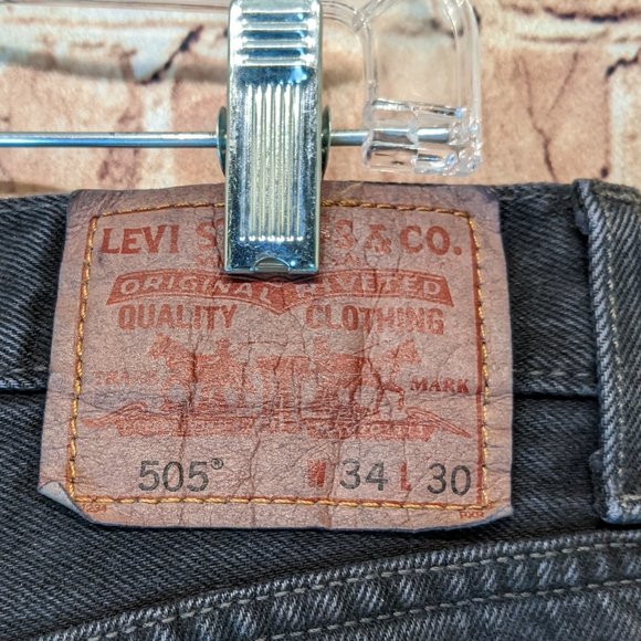 Lev's 505 Regular Fit Black Size W34/L30 - Picture 9 of 15